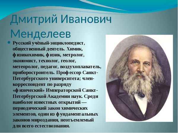 Краткая биография Менделеева Дмитрия Ивановича интересные факты из жизни