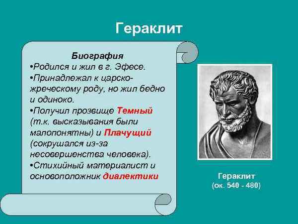 Геpaклит биография философа кратко