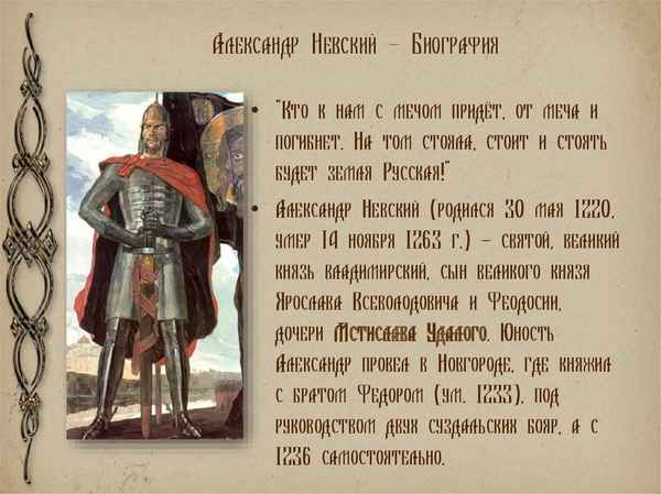 Александр Невский биография кратко и интересно о князе для детей