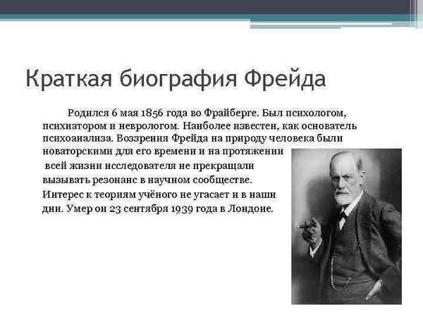 Зигмунд Фрейд (Sigmund Freud) краткая биография учёного