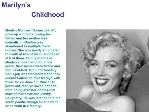Мэрилин Монро (Marilyn Monroe) краткая биография актрисы